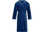 Herrenbademantel BUGATTI "Roberto" Gr. XXL, marineblau, L:120cm, Microfaser-Webfrottier, Hausmäntel, Herrenbademantel, mit Kapuze