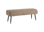 Mid.you Hockerbank, Hellbraun, Metall, Textil, 2-Sitzer, 110x41x43 cm, Esszimmer, Bänke, Sitzbänke