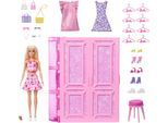 Spielwelt BARBIE "Traumkleiderschrank mit Modepuppe", bunt, Spielfigurenwelten, Kinder, Kunststoff, Spielwelt