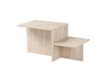 Mid.you Couchtisch, Creme, Holzwerkstoff, Holzoptik, 40x40-23x80 cm, Wohnzimmer, Wohnzimmertische, Couchtische