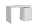Mid.you Schreibtisch, Weiß Hochglanz, Metall, Holzwerkstoff, 3 Schublade(n) Schubladen, rechteckig, eckig, 55x75x120 cm, Stauraum, Arbeitszimmer, Schreibtische, Bürotische