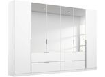 Drehtürenschrank RAUCH "Kleiderschrank Schrank Ankleide Garderobe Schlafzimmerschrank MEMPHIS", weiß, B:270cm H:210cm T:54cm, Holzwerkstoff, Schränke, Drehtürenschrank, mit Spiegel und Schubladen, viel Stauraum MADE IN GERMANY