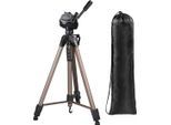 HAMA Dreibeinstativ "Dreibein Fotostativ, Kamera Stativ, 3-Wege-Kopf, Star 63, 66-166 cm", beige, B:12,5cm H:12,3cm T:67cm, Stative, Dreibeinstativ