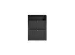 SoBuy Schuhschrank mit 2 Türen Schwarz 80x24x110cm Modern
