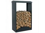 Brennholzlager MCW-P77, Kamin-/Feuerholzregal Holzlager Holzunterstand Outdoor Metall 160x98x50cm ~ grün
