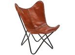 Landscape Stuhl, Schwarz, Cognac, Metall, Leder, Echtleder, Büffelleder, Lederoptik, Rundrohr, Haarnadel, 72x75x96 cm, Typenauswahl, Esszimmer, Stühle, Esszimmerstühle, Lederstühle