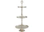 Ambia Home Etagere, Metall, Uni, rund, 93 cm, Tragegriff, zerlegbar, Tischkultur & Servieren, Etageren