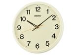 Wanduhr SEIKO, beige, Wanduhren, Ø 30,5cm, Wanduhr, Quarzuhr, Büro, Arbeitszimmer, Küche, Esszimmer, Wohnzimmer
