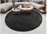 Hochflor-Teppich OCI DIE TEPPICHMARKE "Soft Dream", grau (dunkelgrau), H:30mm Ø:200cm, Kunstfaser, Teppiche, weich durch Microfaser, Shaggy, Langflor, Wohnzimmer