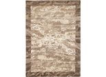 Orientteppich OCI DIE TEPPICHMARKE "Award Siri" Gr. 4, beige (natur), B:170cm H:15mm L:240cm, Viskose, Wolle, Teppiche, handgeknüpft, echter Nepal Teppich, Wolle,Wohnzimmer