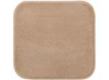 Badematte GÖZZE "Rio Premium", beige (sand), H:18mm, Polyester, Badematten, Badematte, Badteppich, Uni Farben, waschbar, rechteckig & rund erhältlich