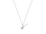 Kette mit Anhänger AMOR "Scorpions by Amor, Gitarren-Design", silberfarben, Halsketten, Herren, Silber 925 (Sterlingsilber), L: 50 B: 2mm, B:2mm