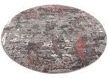 Teppich OCI DIE TEPPICHMARKE "JUWEL LIRAY", rot (rosenholz), H:20mm Ø:200cm, Polyester, Polypropylen, Teppiche, Teppich, Kurzflor, Wohnzimmer, Marmor Optik, Hoch Tief Effekt
