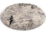 Teppich OCI DIE TEPPICHMARKE "JUWEL LIRAY", grau (grau, hell), H:20mm Ø:160cm, Polyester, Polypropylen, Teppiche, Teppich, Kurzflor, Wohnzimmer, Marmor Optik, Hoch Tief Effekt