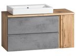 Waschtischkombi Varese ca.105x65,5x47cm Eiche/Grau