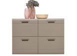 Luca Bessoni , Grau, Eichefarben , 120x82.7x37.1 cm , Garderobe, Schuhaufbewahrung, Schuhkipper