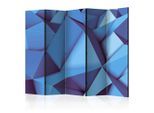 artgeist , Blau, Hellblau , Holz, Textil , Kiefer , massiv , Abstraktes , 225x172x3 cm , Motiv auf Vorder- und Rückseite , Kleinmöbel, Paravents