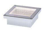 LED Einbauleuchte PAULMANN "Brick IP67 100x100mm 3000K 0,8W 25lm 230V Alu, Grau Metall, Edelstahl", grau (aluminiumfarben, grau), B:10cm H:4,2cm T:10cm, Leuchten, LED Einbauleuchte, Bodeneinbauleuchte, Bewegungsmelder