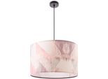 PACO HOME Pendelleuchte "Mero 102", schwarz, 1, Ø 45,5cm H: 27cm, Leuchten, Deckenlampe Wohnzimmer Schlafzimmer Hängelampe Pastell Vintage E27, Pendelleuchte