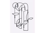 Garderobenhalter HEINE HOME, grau, B:60cm H:78cm T:6cm, Metall, Garderobenhalter, Garderobenhalter