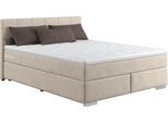 Boxspringbett COTTA "Simba", grau (platinum), L:209cm, Komplettbetten, Boxspringbett, wahlweise mit oder ohne Matratze und Topper bestellbar