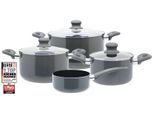 Topf-Set ELO "Rhino Topfset 4-teilig", grau, Töpfe, Topf-Set, Hitzeisolierende Softtouch Griffe