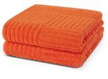 Handtücher ROSS "CARRE", orange, B:50cm L:100cm, Frottier, Frottier, Handtücher, Handtücher, 100% Baumwolle, Rippenstruktur, große Farbauswahl