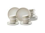 Geschirr-Set SELTMANN WEIDEN "Kaffeeservice Sento Home 18er Set", beige (aura cream), 18 tlg., Porzellan, Geschirr-Sets, Geschirr-Set