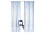 Gardine OTTO HOME "Dimona" Gr. 1, blau, B:140cm H:145cm, Voile, Polyester, Gardinen, Gardine, 2er-Set, transparent, Voile, Polyester