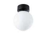 PAULMANN LED Deckenleuchte "Selection Bathroom Gove IP44 3000K 9W Satin, Glas/Metall", schwarz (schwarz, weiß), 1, Ø 17cm H: 21,5cm, 1 Stk., Leuchten, LED Deckenleuchte