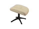 Fußhocker FLEXLUX "Elegant, Beinstütze, Entspannung, Skandinavisch, Ultimativer Komfort", beige (sandy beige), B:44cm H:39cm T:35cm, 100% Polyester, Hocker, Fußhocker, Organische Formen, Robuster Schwarzer fuß, Weicher Stoff, Echtleder