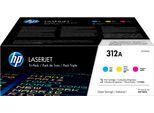 HP Tonerkartusche "HP original Toner 312 Größe A+X Farben: B/C/M/Y", bunt (cyan, magenta, gelb), Tonerpatronen, Tonerkartusche