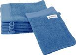 Waschhandschuh TOM TAILOR HOME "Waschhandschuh COLOR BATH", blau (cool blau), B:16cm L:21cm, Frottier, Frottier, Handtücher, Waschhandschuh