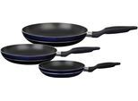 Pfannen-Set GSW "Temptura", blau, Ø:28cm, Pfannen, Pfannen-Set, mehrfache, pflegeleichte Antihaft-Versiegelung, Induktion