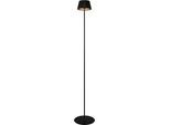 LED Außen-Stehlampe REALITY LEUCHTEN "SUAREZ", schwarz (schwarz matt), H:123cm Ø:13,5cm, Leuchten, LED Außen-Stehlampe, Outdoor Akku Stehleuchte 123 cm, Touch-Dimmer, USB-C Anschluss, IP44