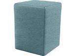 Hocker "LOOKS XX", blau (eisblau), B:38cm H:47cm T:38cm, 100% Polyester, LOOKS BY WOLFGANG JOOP, Hocker, Hocker, kubische Form, ideal als Fußablage