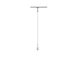 PAULMANN Schienensystem-Leuchten "URail Pendel DecoSystems Basic E14 max. 20W dimmbar 230V", grau (chromfarben), 1, Ø 4,4cm H: 132cm, 1 Stk., Leuchten, Einzelspot, dimmbar, Schienensystem-Leuchten