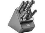 Messerblock ZWILLING "Gourmet", grau (anthrazit), Messerblöcke, Messerblock, Made in Germany, selbstschärfender Messerblock, Sonderschmelze