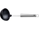 Schöpflöffel SILIT "Classic Line", schwarz (edelstahl, schwarz), B:9cm H:9cm, Edelstahl 18/10, Kunststoff, Kochlöffel, Schöpflöffel, Schöpfer 30 cm, für Antihaft-Kochgeschirr, hitzebeständig bis 260C