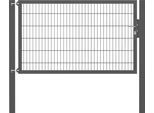 Zauneinzeltür ALBERTS "Flexo Plus", grau (anthrazit), B:200cm H:120cm, Stahl, Tore, Zauneinzeltür, anthrazit, verschiedene Abmessungen