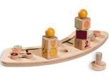 Steckspielzeug HAUCK "Play Sorting Giraffe", bunt, Steckspielzeug, BabyB:37cm H:13cm T:15cm, Holz, Steckspielzeug, B:37cm H:13cm T:15cm