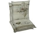 Sesselauflage GO-DE, grau (grau, braun), B:100cm H:7cm T:50cm, Obermaterial: 100% Baumwolle, Polsterauflagen, Sesselauflage
