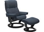 Fußhocker STRESSLESS "Mayfair", blau (blau dinamica), B:55cm H:38cm T:39cm, Leder BATICK: BATICK ist ein leicht korrigiertes, durchgefärbtes und genarbtes Möbelleder, bei dem die meisten Unebenheiten und Spuren in der Regel entfernt wurden.;Leder PALOMA: PALOMA ist ein durchgefärbtes Semianilin-Möbelleder mit natürlicher Narbung.;ROHLEDER Stoff Q2 FARON: Ein fester zuverlässiger Bouclé mit einem s