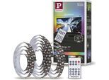 PAULMANN LED-Streifen "USB LED Strip TV-Beleuchtung, Dynamic Rainbow RGB", schwarz, Dioden 186 Stk. Flammen 1 Stk., Gesamtlänge 3,1m, Lichterketten, LED-Streifen