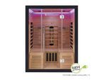 Artsauna Infrarotkabine Helsinki 150 mit Dual Technologie & LED - 3 Personen Wärmekabine Schwarz