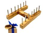 Geschirrständer OLIVENHOLZ-ERLEBEN "Brettchenständer für bis zu 6 Frühstücksbretter", braun, B:13cm H:6,5cm T:18cm, Aluminium, Massivholz, Geschirrständer, Geschirrständer, Platzsparende Aufbewahrung für bis zu 6 Brettchen an einem Ort