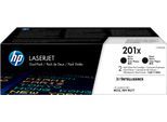 HP Tonerpatrone "HP original Toner 201 Farben: B/C/M/Y Größen: A+X", schwarz (schwarz 1), Tonerpatronen, Tonerpatrone