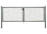 Zaundoppeltür ALBERTS "Wellengitter-Doppeltor mit Zubehör", grün, B:299cm H:125cm, Stahl, Tore, Zaundoppeltür, Höhe: 100 - 125 cm, Breite: 299 cm