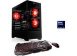 CSL Gaming-PC "AeroVision V24329", schwarz, Microsoft Windows 11 Home (64 Bit), 16 GB RAM 500 GB SSD, Desktop-PCs, Gaming-PC