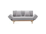 Schlafsofa Felicia Hellgrau Webstoff